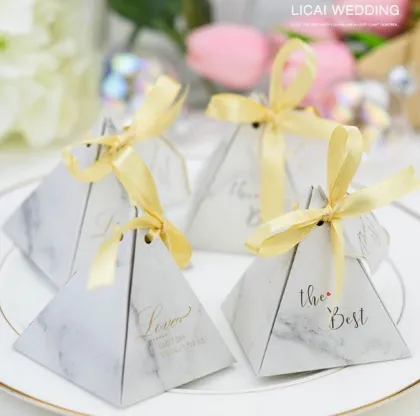 Marble candy box with gold printing