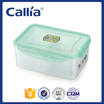 Wholesale 2 compartments airtight PP food box square plastic lunch box