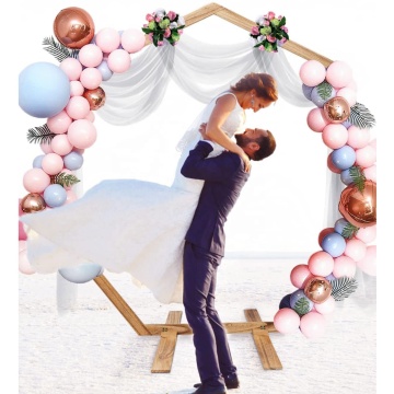 Customized Foldable Rustic Wooden Wedding Backdrop Chuppah Arch