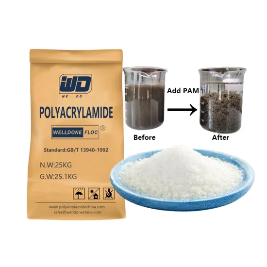 White Granular WellDone Cationic Polyacrylamide Pam for Sludge Dewatering