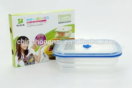 fresh keeping functional foldable food storage ,silicone fresh container,picnic lunch box