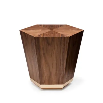 High Quality Indian Solid Mango Wood Round Coffee Table for Living Room and Café