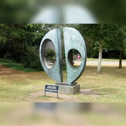 outdoor decoration concentric circles modern garden metal sculpture