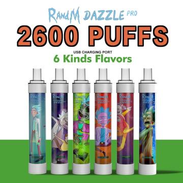 Υψηλής ποιότητας RANDM Dazzle 2600 Puffs Health Vape (φώτα RGB)