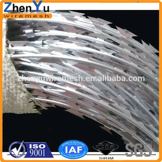 BTO30 blade type razor barbed wire with stainless steel razor wire with 33 loops 8m covering length