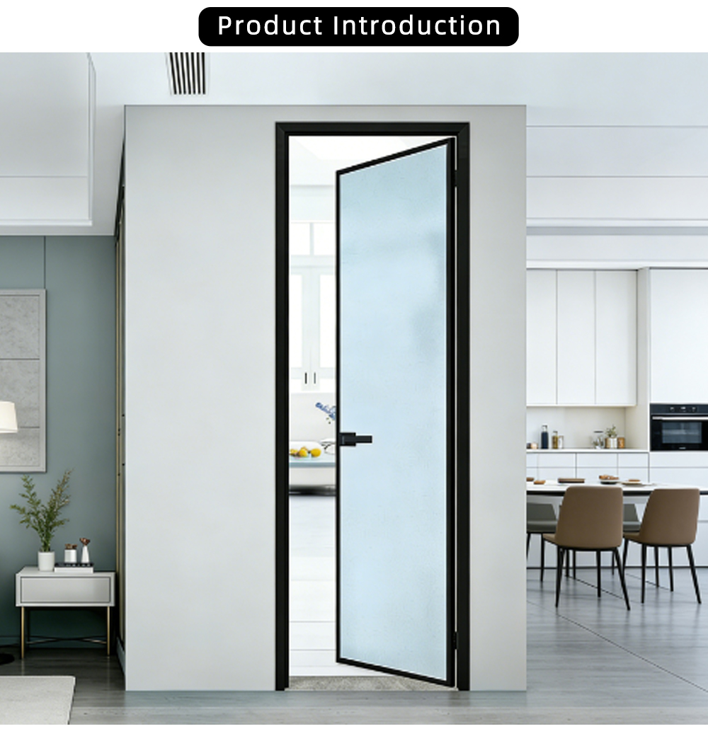 Single Panel Frosted Glass Swing Door YJ-R042 X