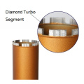 Broca de turbo de núcleo húmedo de diamante turbo construcción de perforación de perforación