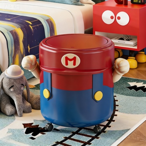 Luxury High-End Rolling Trash Can Large Capacity