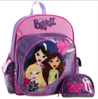 Beautiful Bratz Kid's School Backpack with Little Wallet