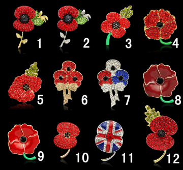 Poppy Brooch, Lapel Pint, Brooch Pins Jewelry Christmas Gift Wholesale 5110212