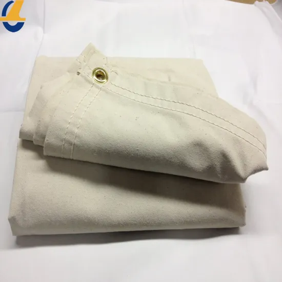 Cotton Canvas Tarps At Tractor with Grommets