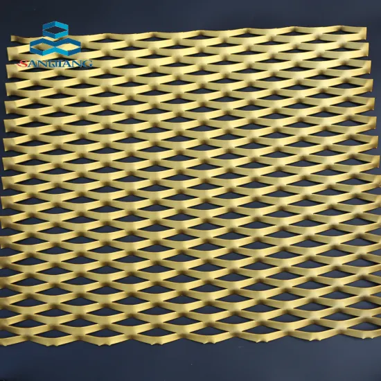 Professional Manufacturer of Golden-Anodized Aluminum Expanded Metal Mesh Panels