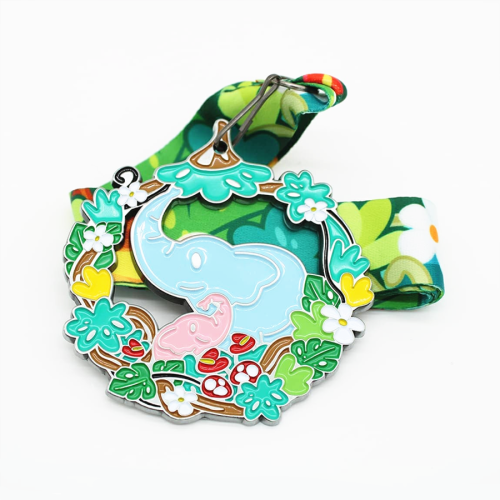 Design Kind schattig dieren cartoon olifantenmedaille