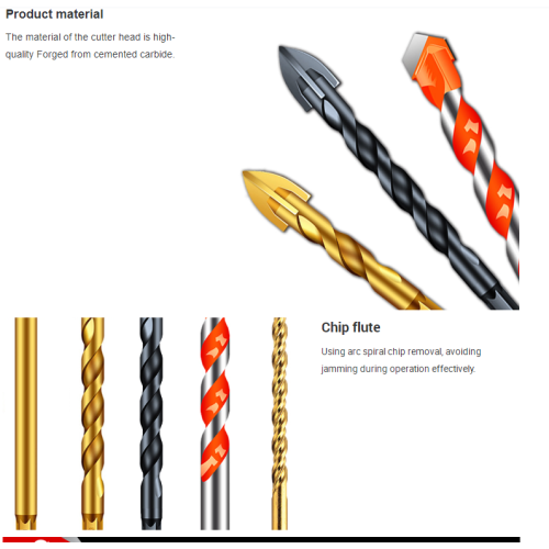 Ceramic Tile Masonry Drill Bits Set for Glass