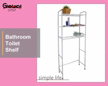 Wire Bathroom Over Toilet Storage Cabinet Stainless Steel White Toilet Rack