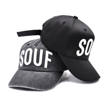 Topi kapas cuci applique abu -abu
