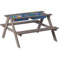 Gray Kids Play Picnic Table with Removable Top