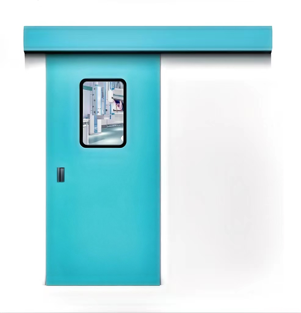 Medical aluminum electric sliding clean door single door