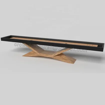 Outdoor Luxury Modern Solid Wood Black Shuffle Board Table
