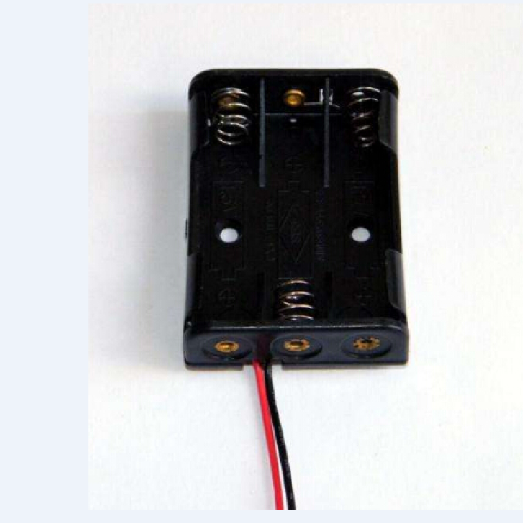 3-AAA Batterilhållare/låda/fodral med trådledningar