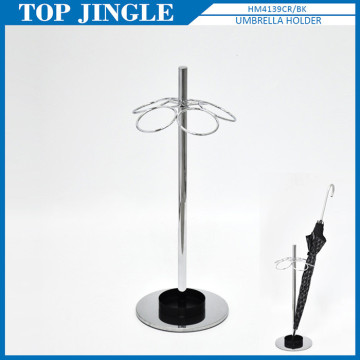 Flower Handle Design Chrome Office Umbrella Standing Holder