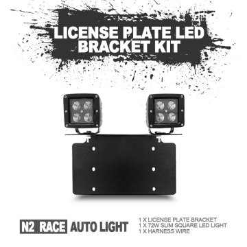 N2 Front Bumper License Plate Mount Bracket Holder And Offroad Lamps/Led Light Bar