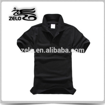 New design cotton polyester black polo shirt