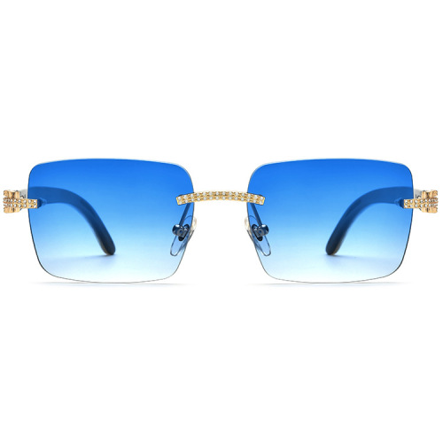 Rimless White Horn Sunglasses