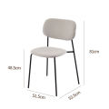 Nordic Rattan Wooden Dining Chair Popular Dining Room Furniture with Metal Leg Dining Chair