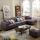 Wooden Recliner Corner Fabric Daybed Sectional Sofa