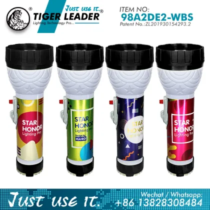 Portable Custom Battery Head Lamp Light Tiger Leader Super LED Torch Flashlight