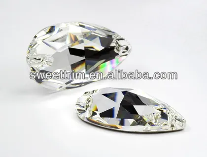 13*22 teardrop crystal glass stone for garment