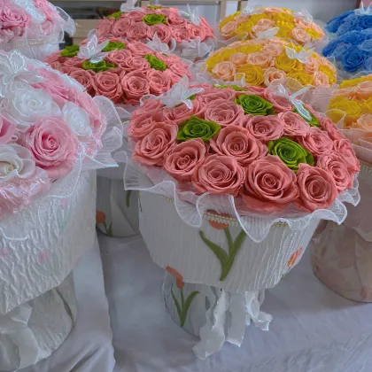 Yunnan Activelove Wholesale Purple Preserved Rose Bouquets for Gifts