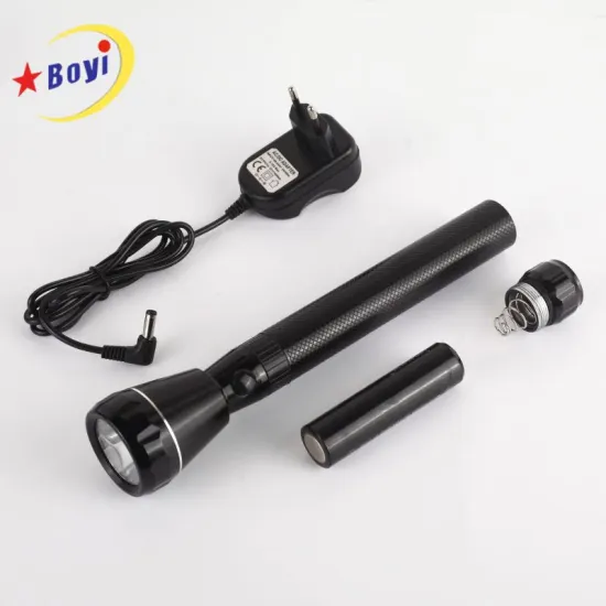 Rechargeable LED Flashlight with Li-ion Battery and Aluminum Construction