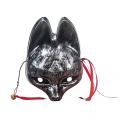 Máscara de plástico PVC de meia face de anime japonês Fox