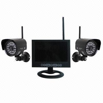 7-inch 4-CH Wireless Recording Security System with 2pcs Metal Camera (Touch Button)