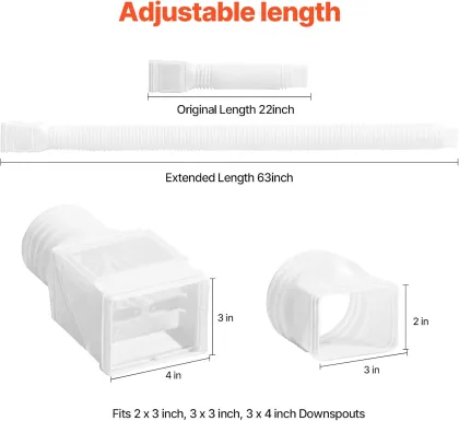 Flexible downspout extender