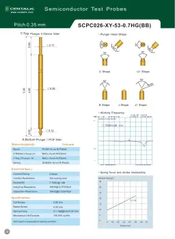 Double-ended Pogo Pin Test Probe SCPC026 for Integrated Circuit Inspection