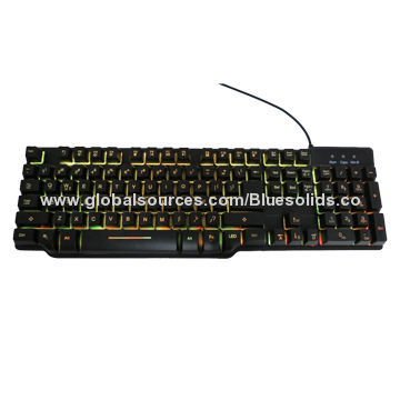 2014 New OEM 107 Keys Mechanical Backlighting Gaming Wired USB Keyboard, 3 or 7 Colors Changeable