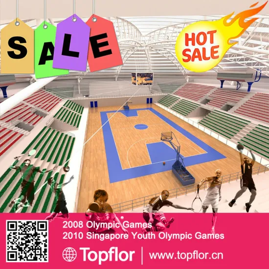 Factory OEM gymnasium basketball flooring in stock