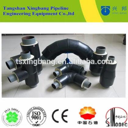 polyurethane insulation pipeline tee pipe fitting