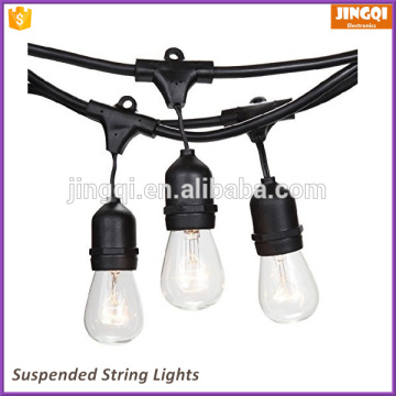 48 ft' Socket 36'' Spacing Wire Patio String Lights-Medium Base Socket (E26) Commerical Grade (Bulbs Not Included)