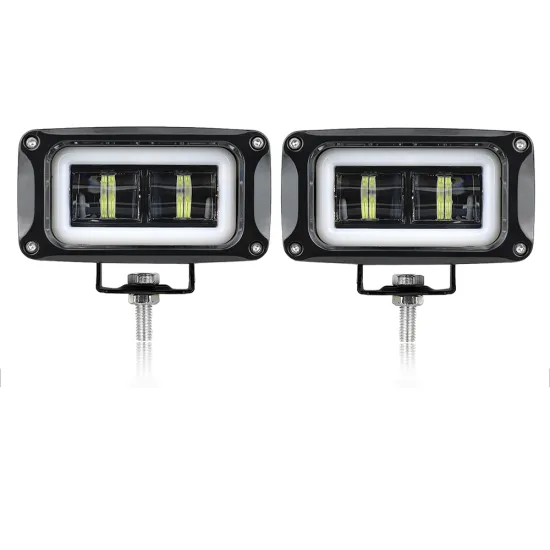8D LED Work Light Halo Fog Lamp for Motorcycles, ATVs, and Cars