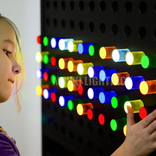 Customized Sensory RGB Panel 120cm x 120cm Acrylic Peg Board for Autism Therapy