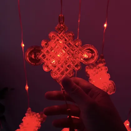 Chinese Knot Red Lantern LED String Lights for Chinese New Year and Christmas Decoration
