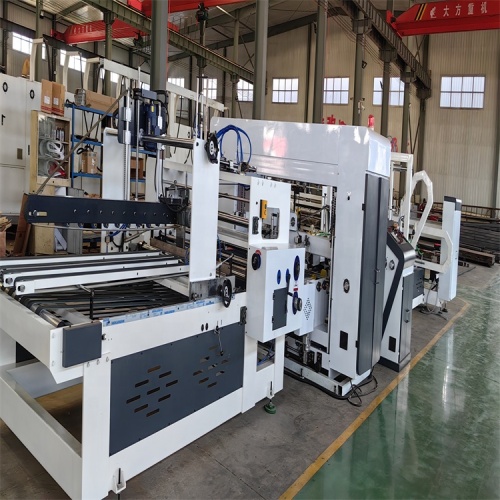 corrugated carton gluing and stitching machine