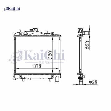 B11315200 Radiateur Kia Pride / Mazda 121 1.1i / 1.3L 1987-2001