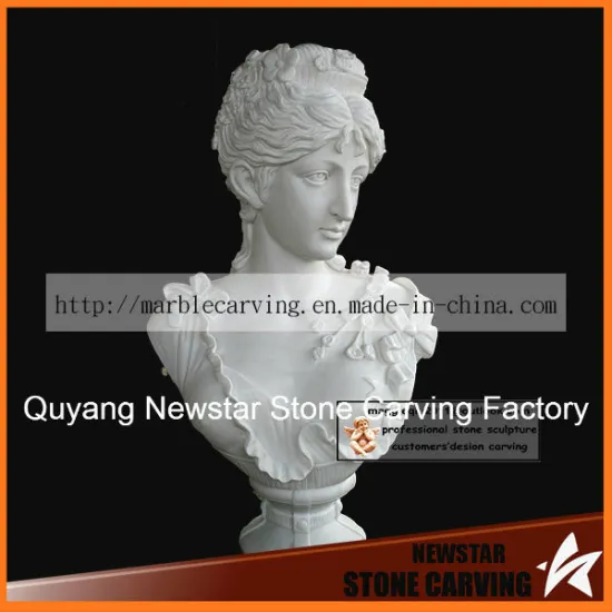 White Marble Female Bust Ms-090