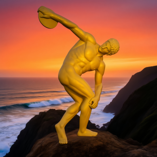 Classical Athlete White Marble Sculpture Dynamic Artistry