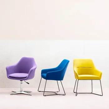 Metal Frame Fabric Dining Cafe Office Living Room Furniture Lounge Chairs